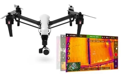 Inspeção termográfica com drone